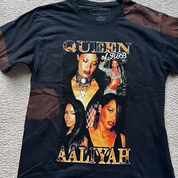 AALIYAH THE QUEEN OF R&B RAP HIP HOP T SHIRTS Shirt Tee Short Sleeve Graphic L - Picture 2 of 8